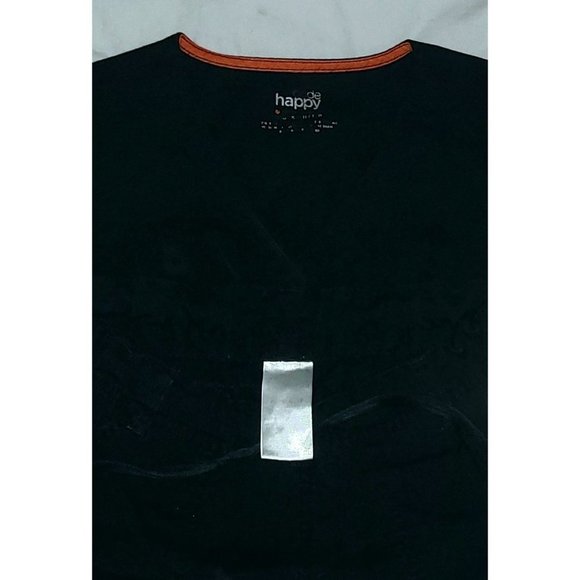 Code Happy Scrub Set in Black with Drawstrings at Bottoms size Xsmall - Picture 4 of 4